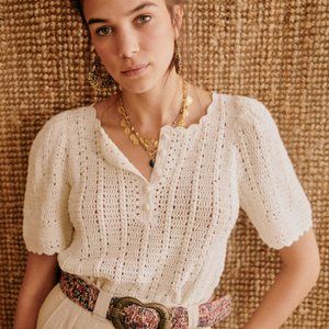 Sezane Cream Vicki Jumper